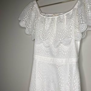 High Low Lace White Dress